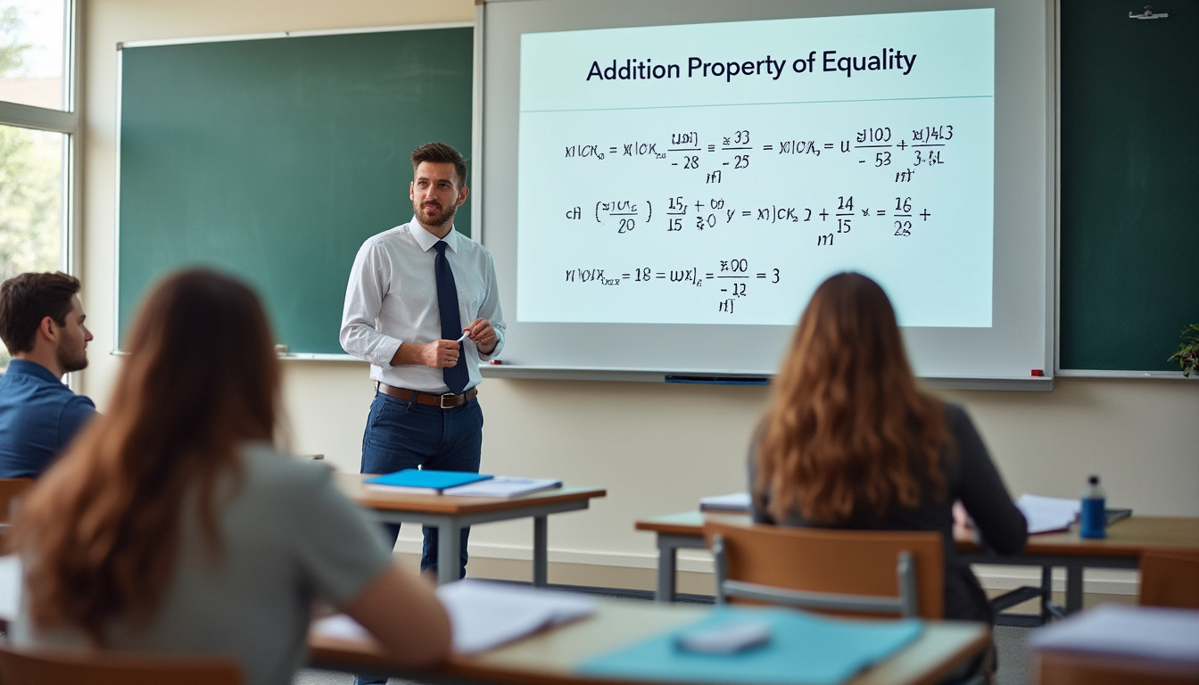 learn about the adding property of equality, its principles, and how it is applied in solving equations effectively.